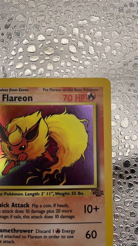 Flareon Jungle Holo St Edition Tcg Pok Mon Card Vintage