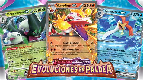 Triple jugada de Escarlata y Púrpura Evoluciones en Paldea de JCC