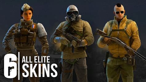 Rainbow Six Siege ALL ELITE SKINS ASH THATCHER FUZE LEAKED SKINS