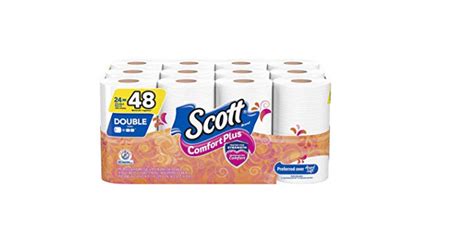 Scott ComfortPlus Toilet Paper, 24 Double Rolls (Equal to 48 Regular ...