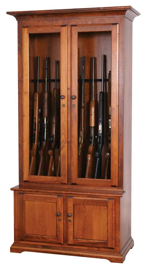 Amish Handcrafted Solid Wood Gun Cabinets The Wood Reserve