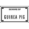 Amazon Beware Of Guinea Pig X Embossed Aluminum Sign