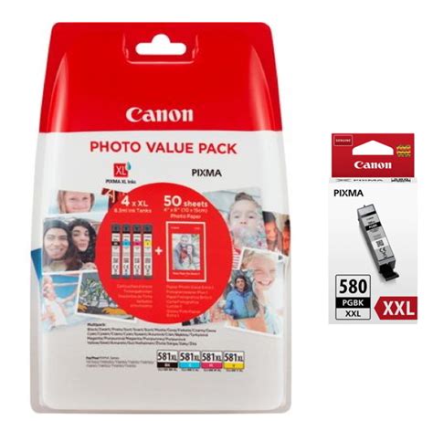 Spielwaren Express 5 Canon Druckerpatronen Tinte PGI 580 XXL PGBK