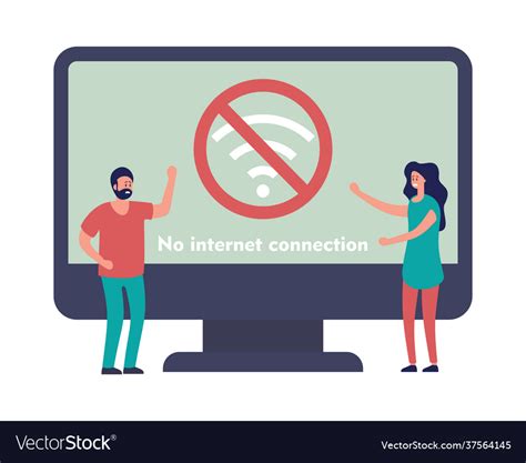 No Internet Connection Concept Royalty Free Vector Image