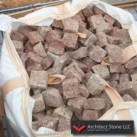 Red Granite Cube Stone Cobble Exterior From Ukraine Stonecontact