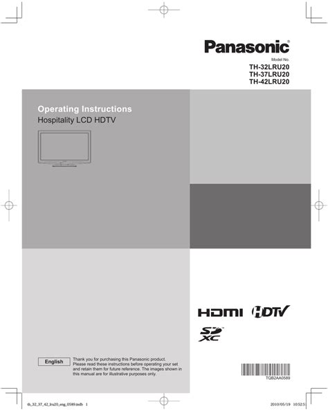 Panasonic Th 37lru20 Flat Panel Television User Manual Manualzz