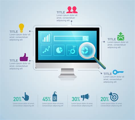 SEO infographic set 12495976 Vector Art at Vecteezy