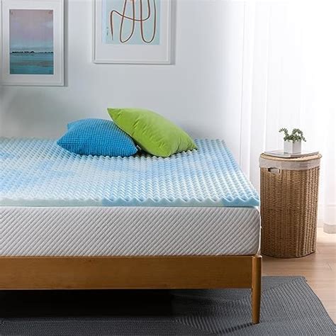 Zinus Swirl Surmatelas Mousse à Mémoire de Forme et en Gel