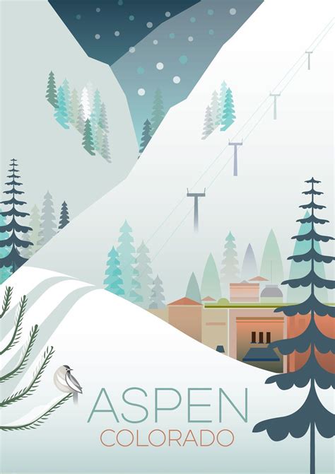 Aspen Colorado Travel Posters Vintage Travel Posters Travel Art