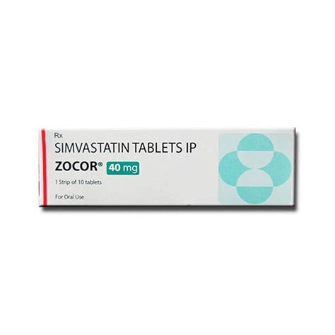 Zocor 40 Mg Tablets Simvastatin 40mg At Rs 210stripe In Surat Id