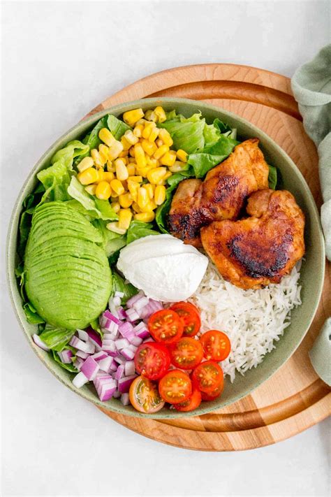 Chipotle Lime Chicken Salad Bowl Meal Prep Friendly