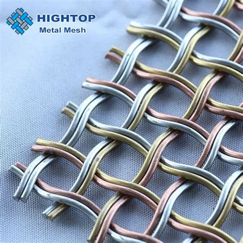 Ht Ar Decorative Brass Wire Crimped Woven Mesh Panel Hightop