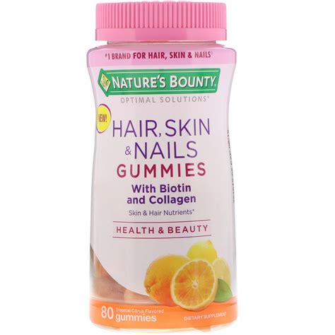 Nature s Bounty Optimal Solutions cabello piel y uñas con biotina y