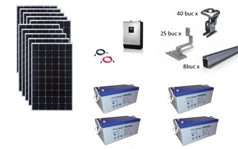 Kit Off Grid Fotovoltaic Solar Cu Panouri De 3kwp Cu Prindere Tabla