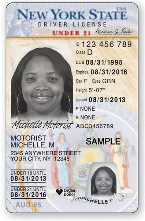 First Look At New Drivers License For New York Stiff Black And White