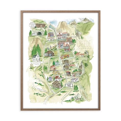 “Creede, Colorado Map" Print – Elizabeth Wade Studio