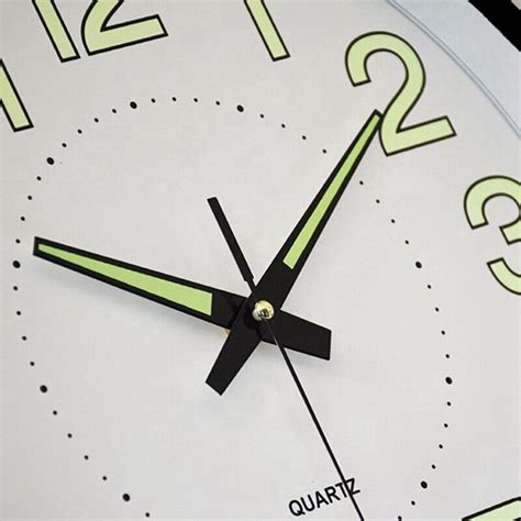 Horloge Murale Lumineuse 12 Pouces 30Cm Silencieuse Avec Veilleuse