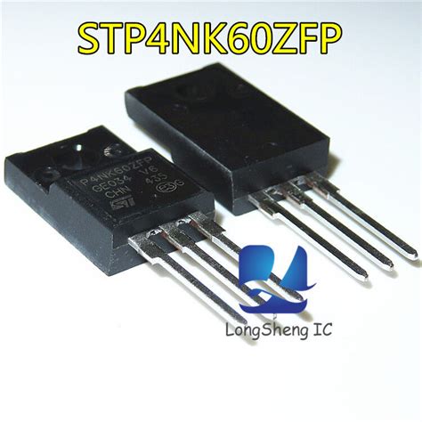 10PCS STP4NK60ZFP P4NK60ZFP TO 220F ST N CH 600V 4A New EBay