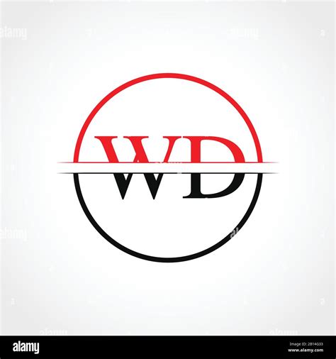 Initial Wd Letter Linked Logo Creative Letter Wd Logo Design Vector