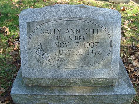 Sally Ann Shirk Gill 1937 1978 Find A Grave Memorial