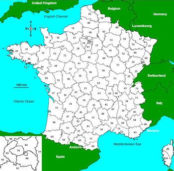 Map Of Departments In France