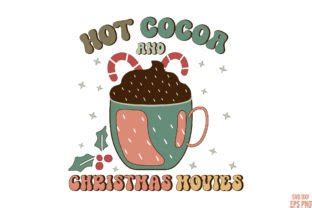 Retro Christmas Hot Cocoa Movies Graphic By Designhome Creative Fabrica