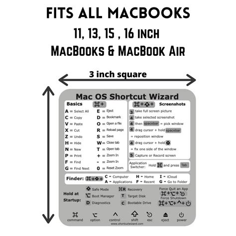 Mac Keyboard Shortcuts Cheat Sheet Printable