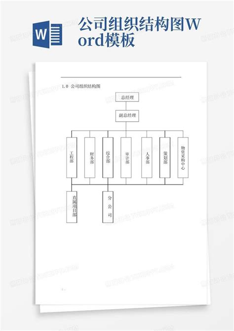 公司组织结构图word模板下载编号lndkdjmo熊猫办公