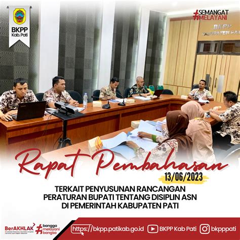 RAPAT PEMBAHASAN TERKAIT PENYUSUNAN RANCANGAN PERATURAN BUPATI TENTANG