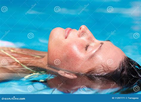 Water Lying Female Stock Image Image Of Female Pool 11297771