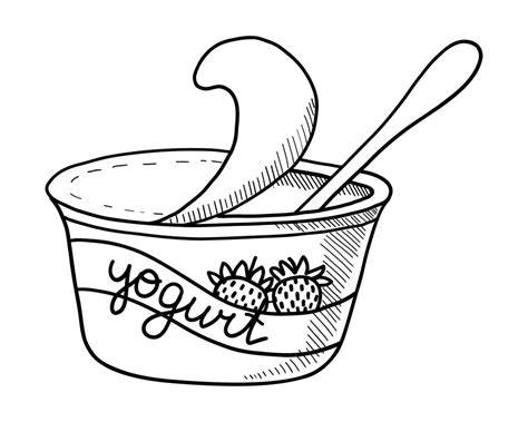 Yogurt Clip Art Black And White