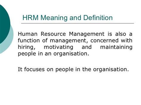 Human Resource Management