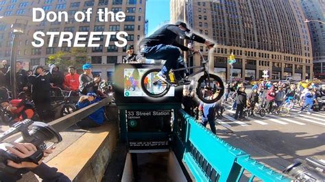 Bmx Riders Take Over Nyc Don Of The Streets Youtube Bmx Rider Nyc