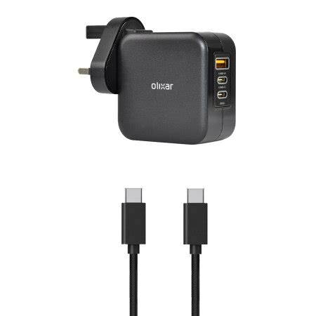 Olixar Super Fast W Gan Usb A And Usb C Wall Charger With Super Fast