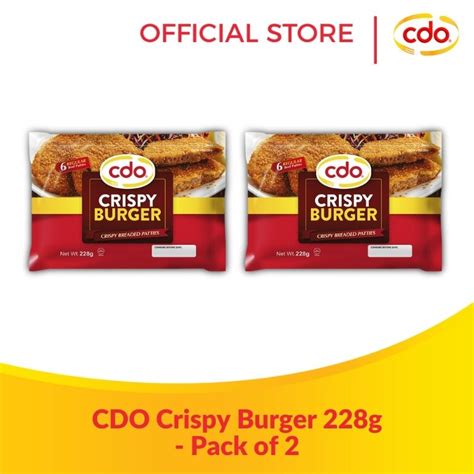 Cdo Crispy Burger 228g Pack Of 2 Shopee Philippines