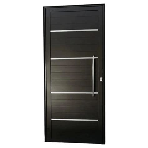 Porta Pivotante Lambril Aluminio Preto Friso E Puxador 2 10x0 90