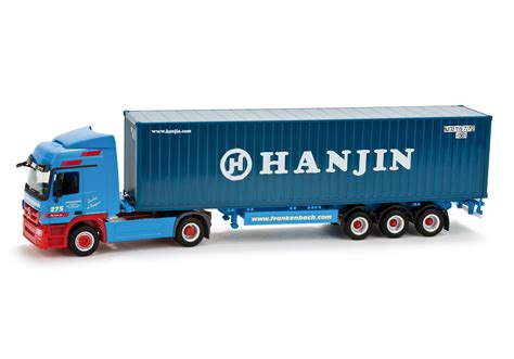 Herpa Mercedes Benz Actros L Container Sattelzug Frankenbach Hanjin