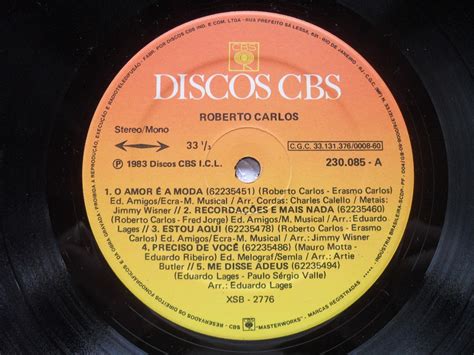 Disco Vinil Lp Roberto Carlos Capa Dupla Cbs R Em