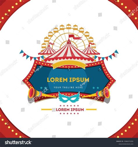 Carnival Funfair Background Vector Illustration Carnival Stock Vector