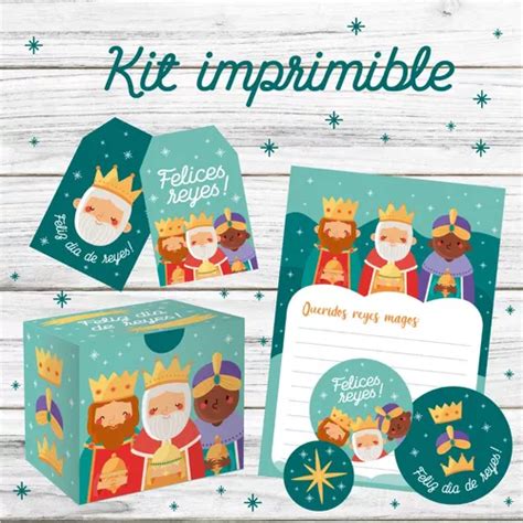 Kit Imprimible Reyes Magos Carta Cajita Y Etiquetas En Venta En La