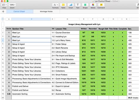 Control Sheet ~ Excel Templates