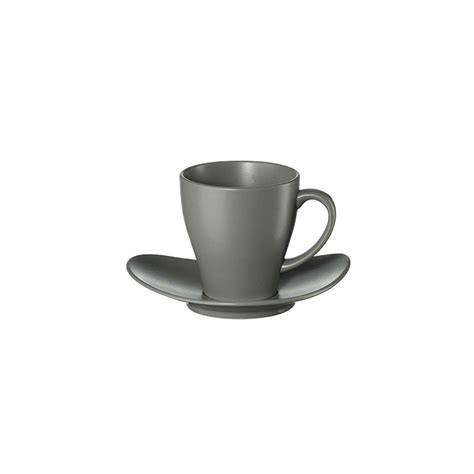 Taza Con Platillo Cuba Grigio Gris Asa Selection