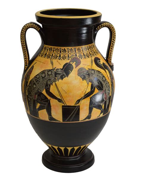 Amazon Achilles And Ajax Exekias Ancient Greek Amphora Vase