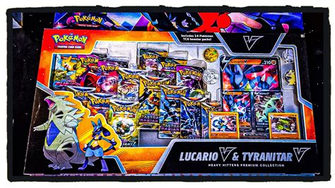 Pokemon Lucario V And Tyranitar V Heavy Hitter Premium Collection Opening Epic Youtube