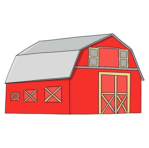 How to Draw a Barn - Really Easy Drawing Tutorial