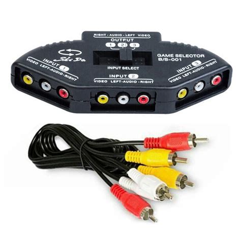 Fosmon Port Av Composite Rca Selector Box Switch Splitter Mit