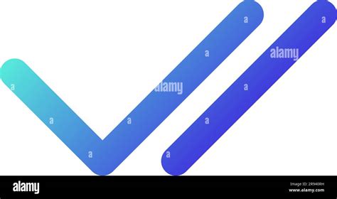 Double Checkmark Pixel Perfect Gradient Linear Ui Icon Stock Vector Image And Art Alamy