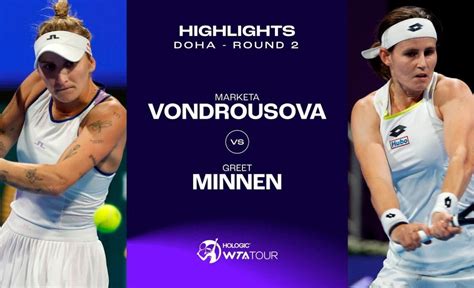 Marketa Vondrousova vs. Greet Minnen | 2024 Doha Second Round | WTA ...