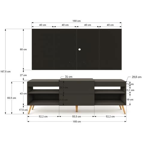 Rack Painel para TV Até 60 Polegadas Milão 1 Porta 2 Prateleiras