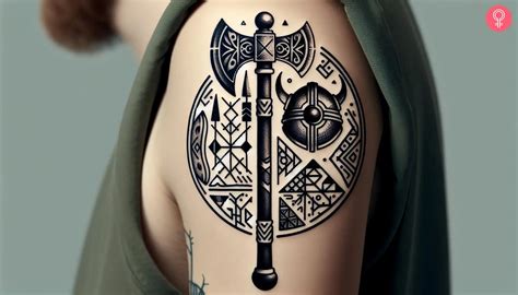 viking battle axe tattoo designs